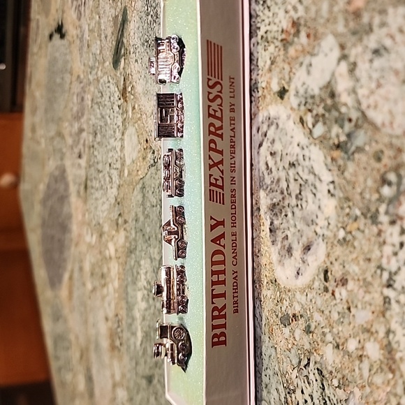 Silver Plated Railroad Car Birthday Candle Holders by Lunt - Picture 2 of 9